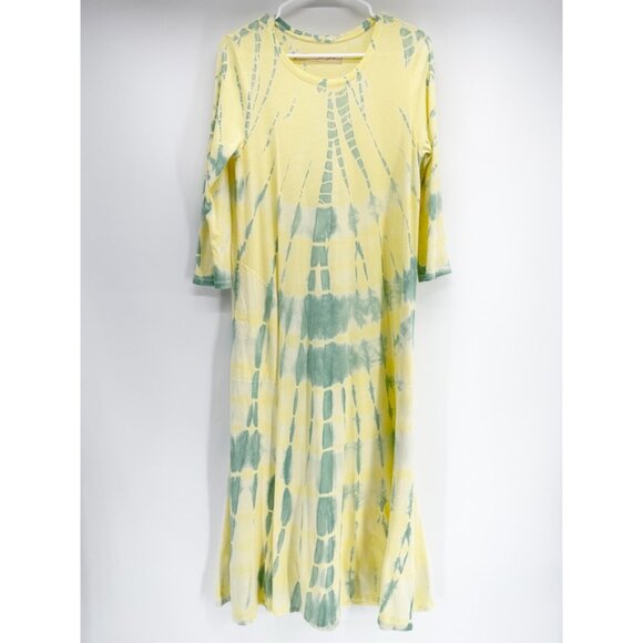 Raquel Allegra Dresses & Skirts - Raquel Allegra Drama Tie Dye Maxi Dress 2/L Yellow/Blue